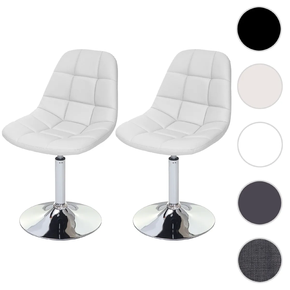 Mendler Blanc Cascina - Lot De 2 Chaises Pivotantes