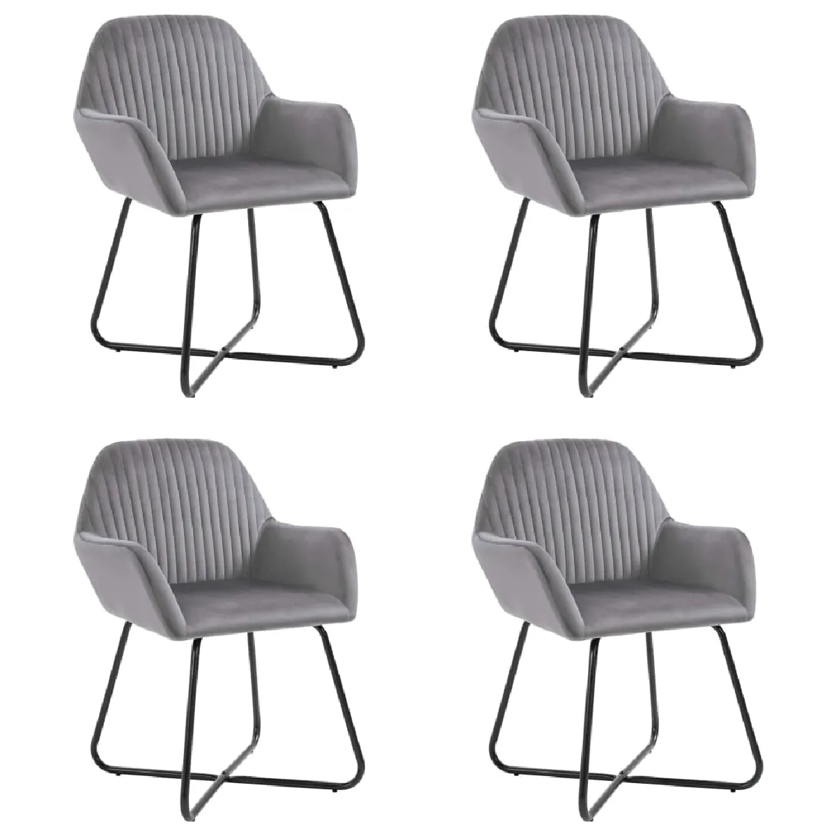 VidaXL Lot de 6 Chaises velours - vue 7