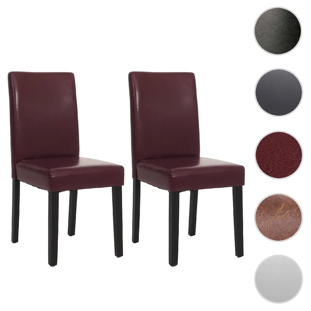 Mendler Rouge Lot De 2 Chaises Littau