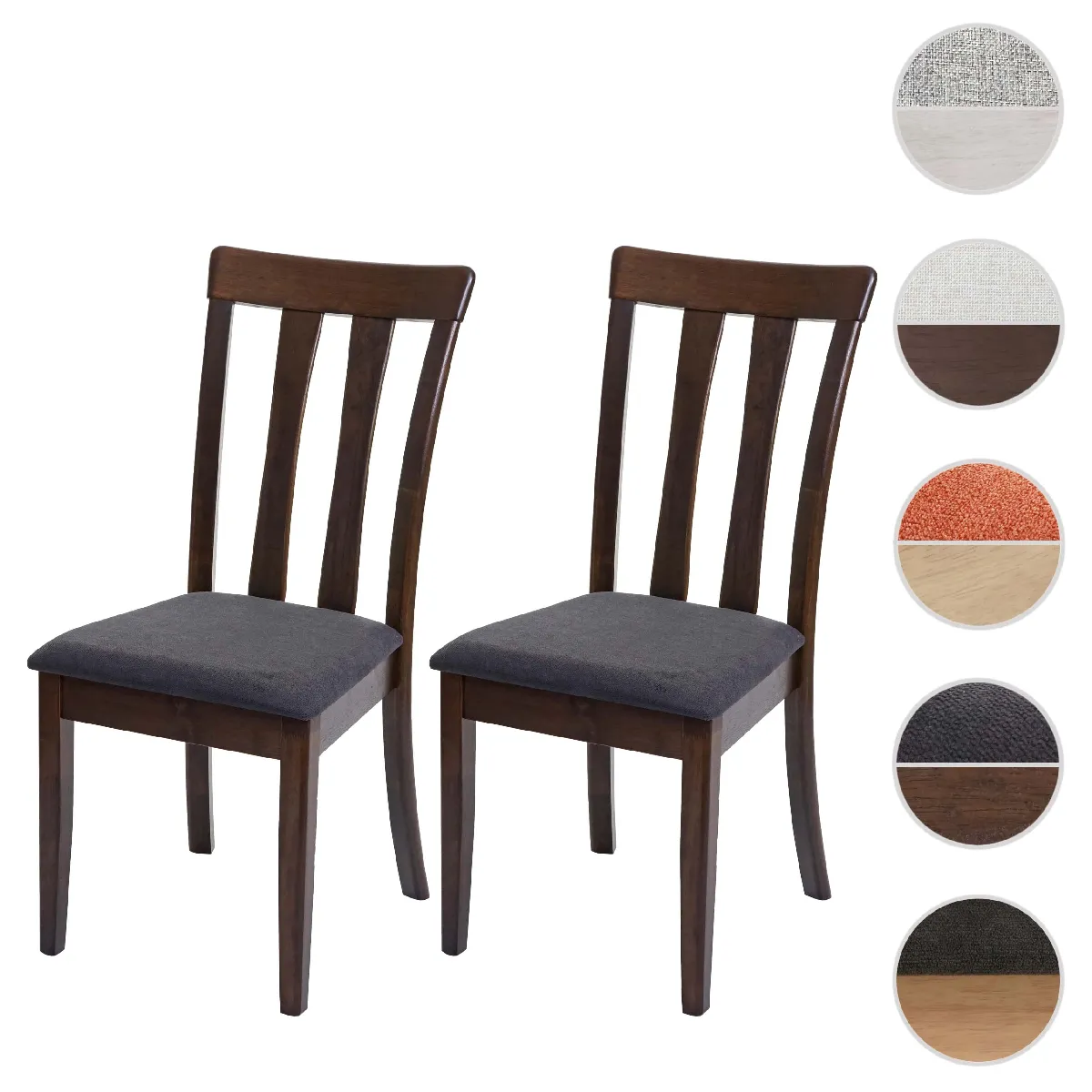 Mendler Gris Chaises Salle À Manger - Foncé