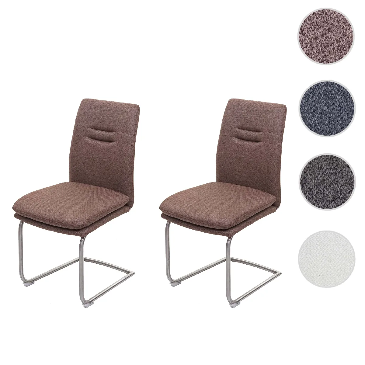 Mendler Lot De 2 Chaises Hwc-H70 - Brun