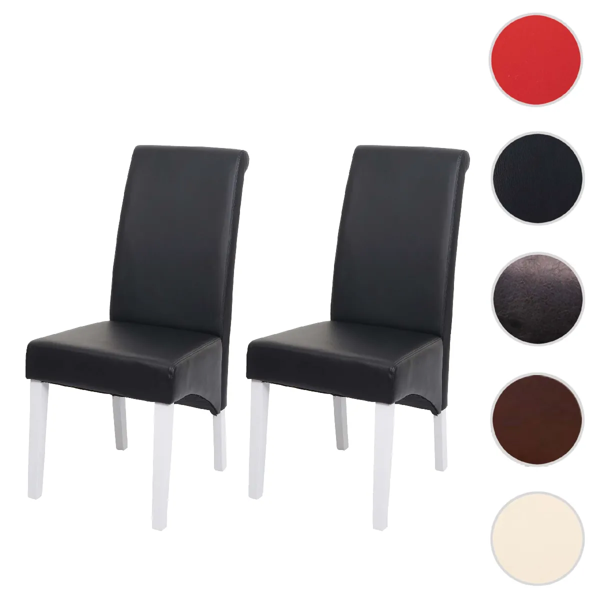 Mendler Chaises pivotantes (lot de 2) - Noir Mendler Chaises pivotantes (lot de 2) - Noir