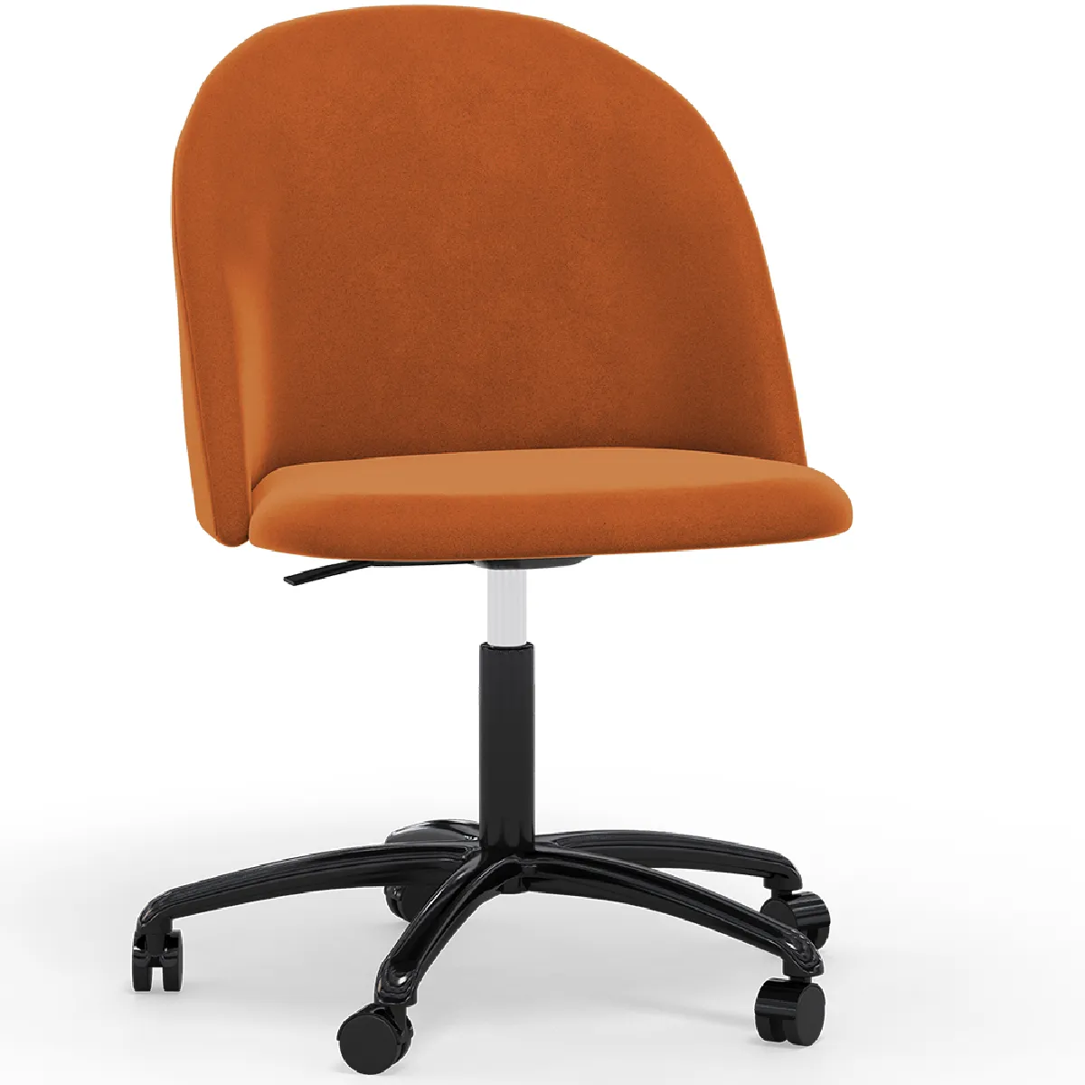 Chaise de Bureau Rembourrée - Velours - Evelyne Orange