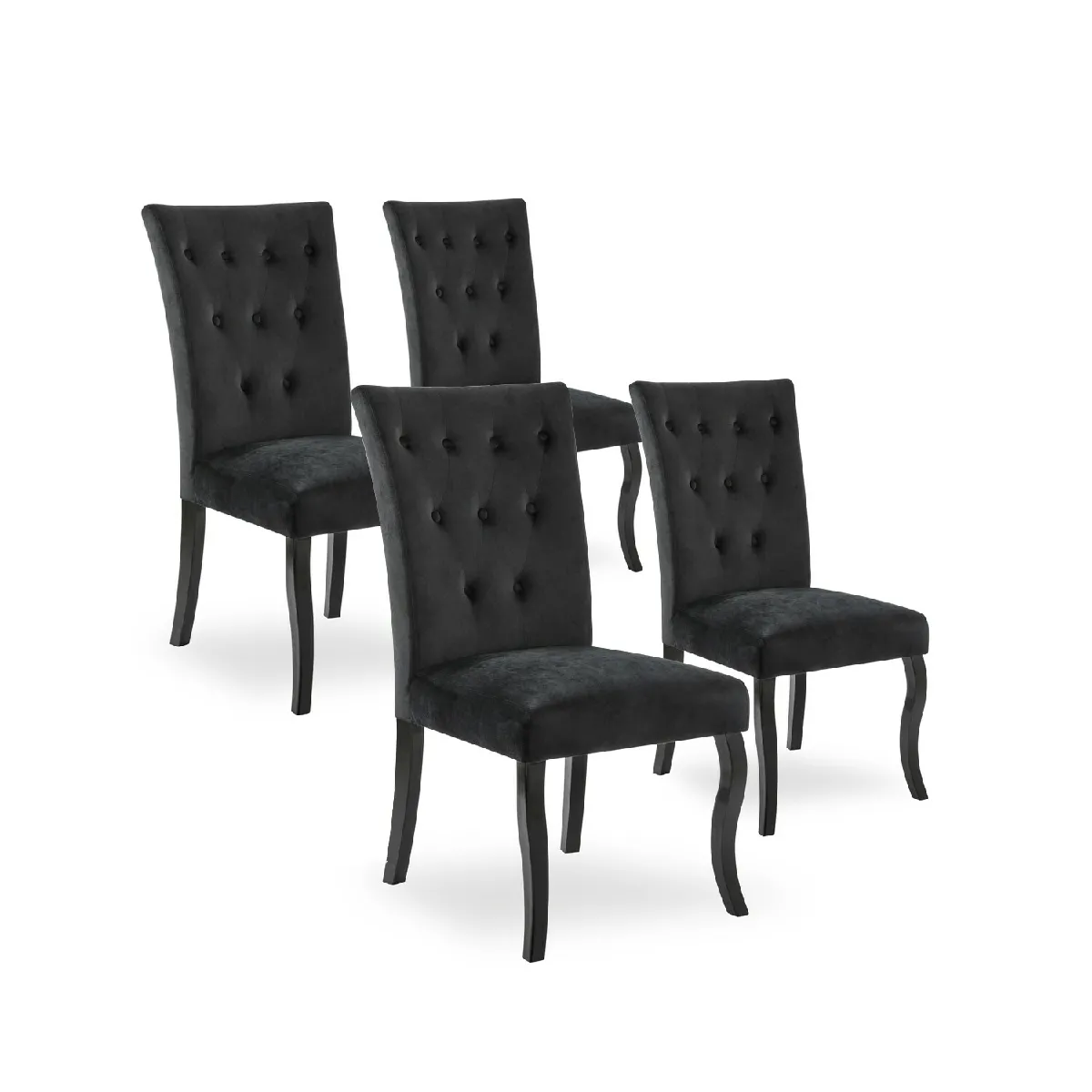 Chaises Chaza - Velours Noir
