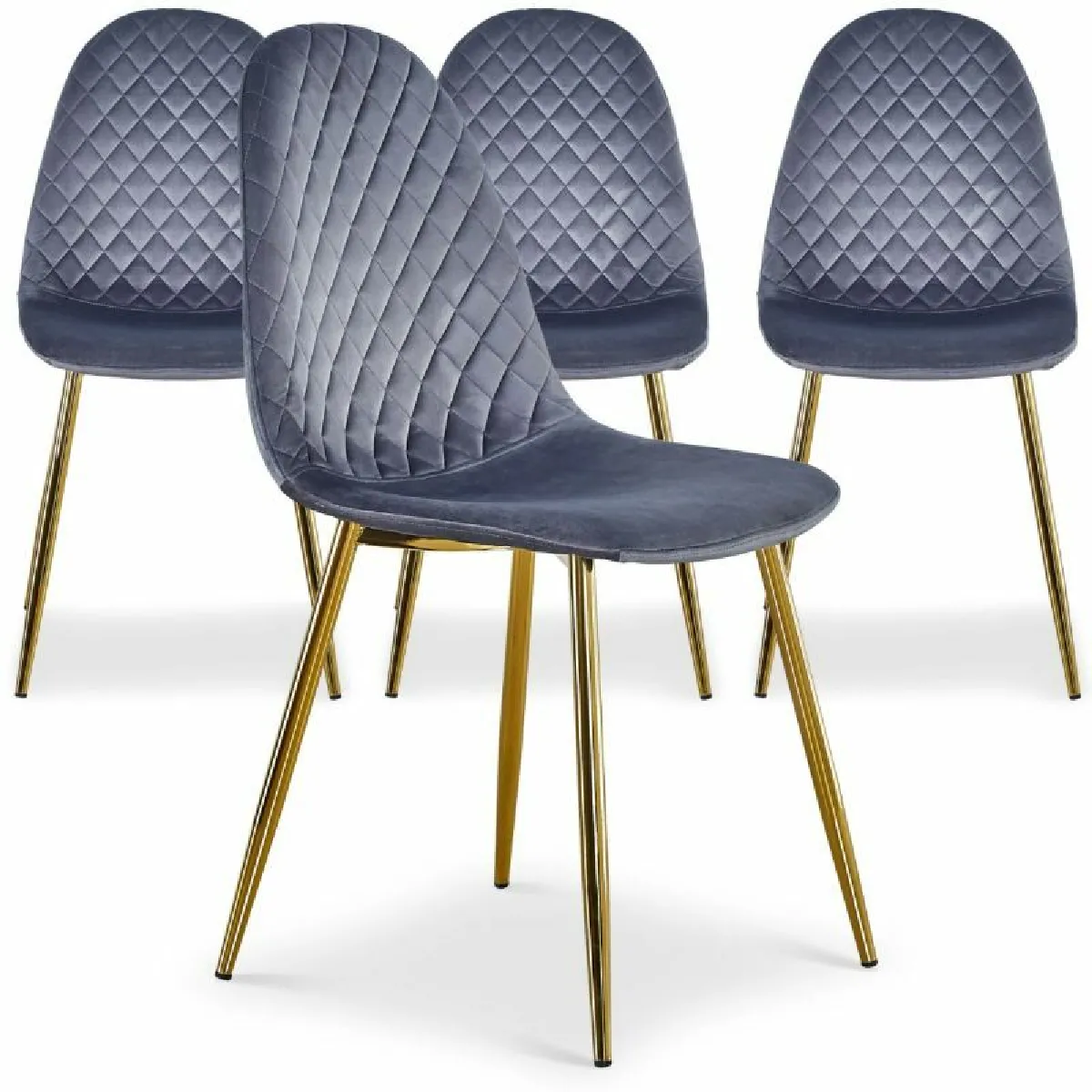 Paris Prix Lot de 4 Chaises Argent Paris Prix Lot de 4 Chaises Argent
