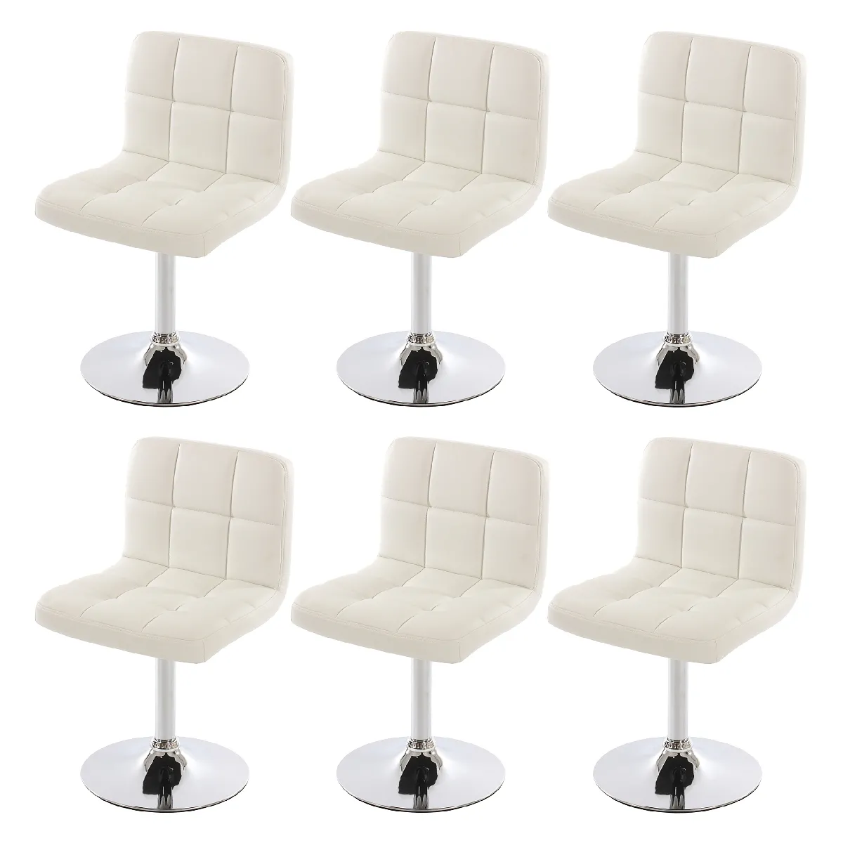 Mendler Lot de 6 Chaises Kavala - Blanc Mendler Lot de 6 Chaises Kavala - Blanc