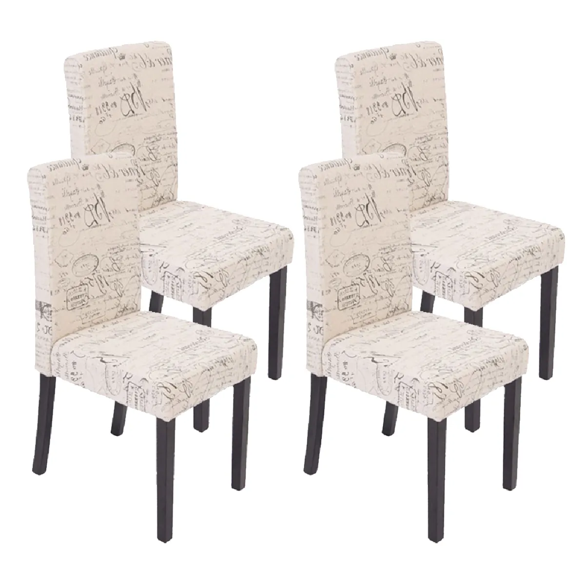 Mendler Chaises Littau - Tissu words (lot de 4) Mendler Chaises Littau - Tissu words (lot de 4)