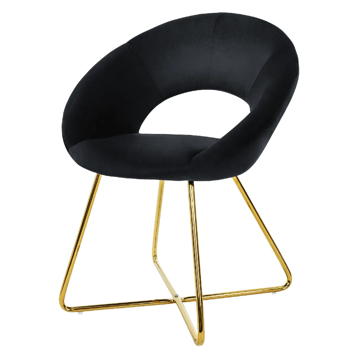 Ml-Design Noir Chaise Salle À Manger - Velours