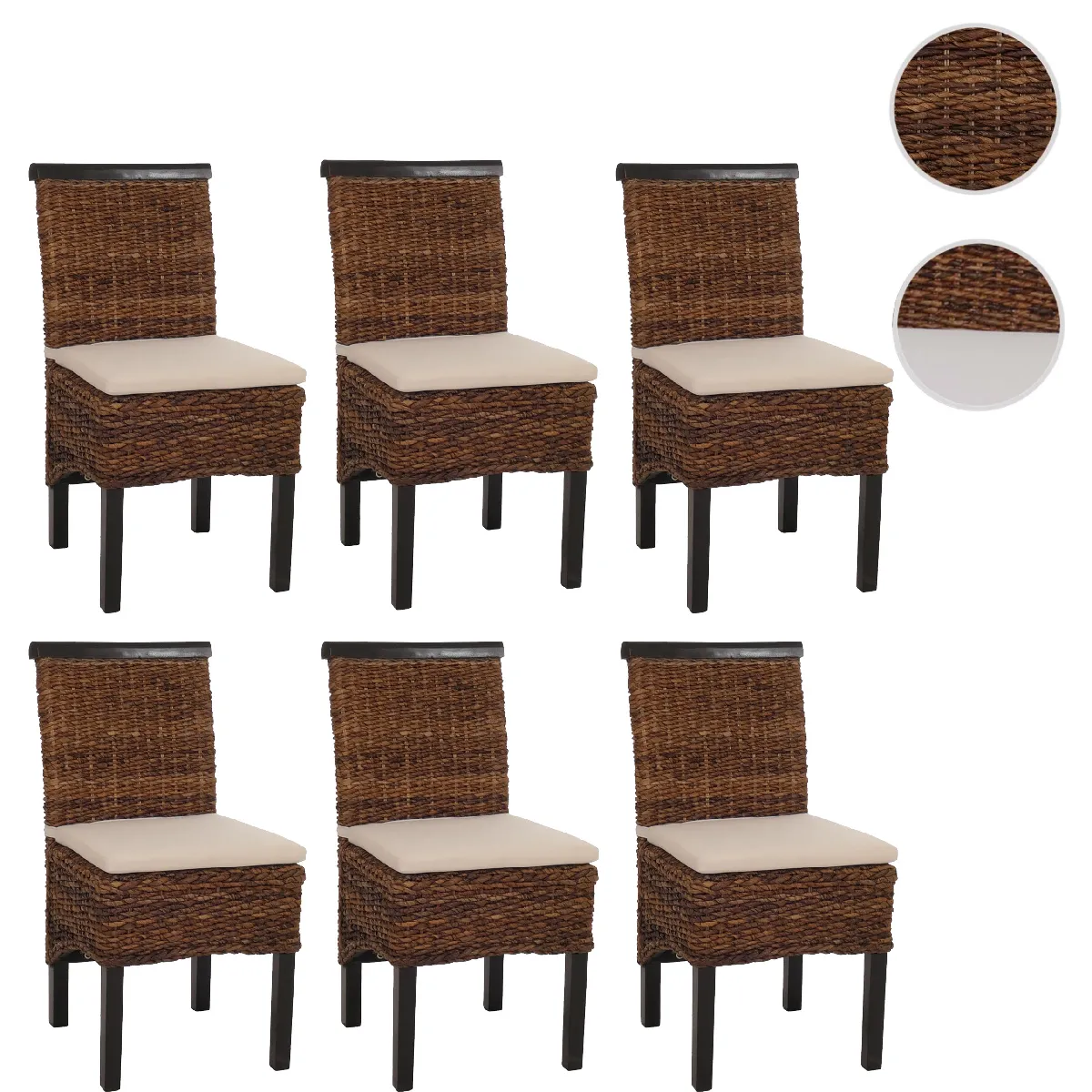 Mendler Chaises M45 - Banane Tressée - Lot De 6