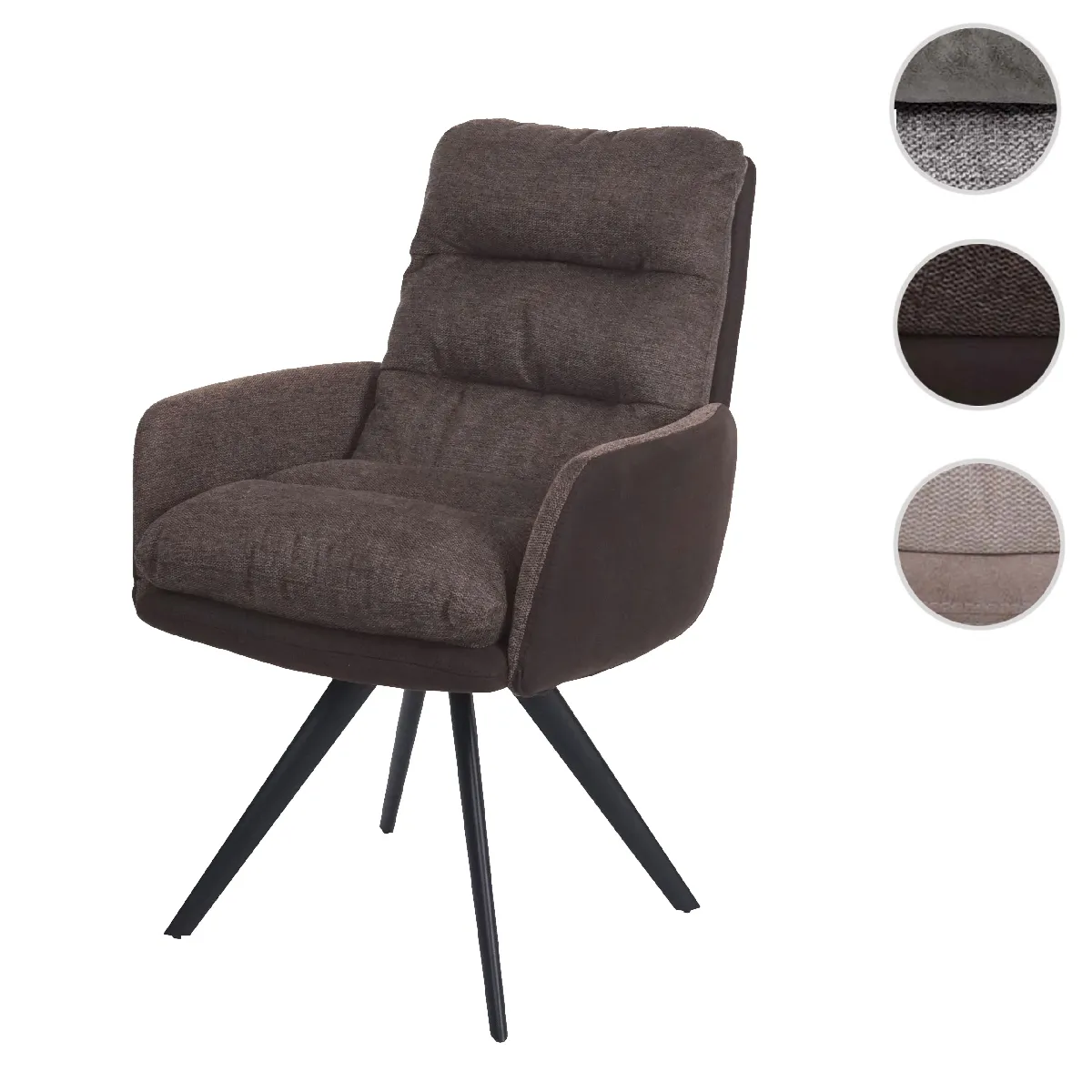 Mendler Chaise Pivotante Brun (x1) Mendler Chaise Pivotante Brun (x1)