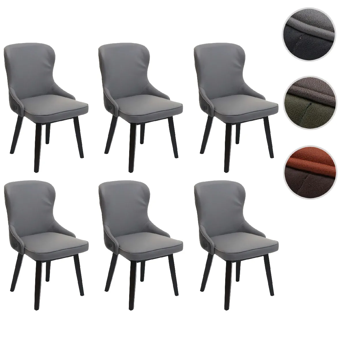 Mendler HWC-M60 Chaise Set de 6 Mendler HWC-M60 Chaise Set de 6