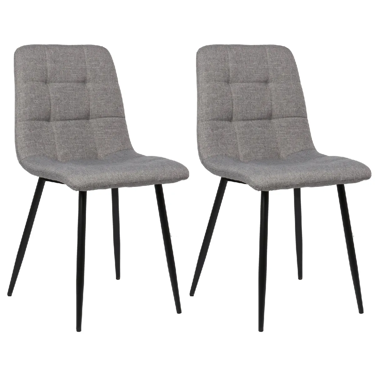Lot de 2 chaises de salle à manger tissu