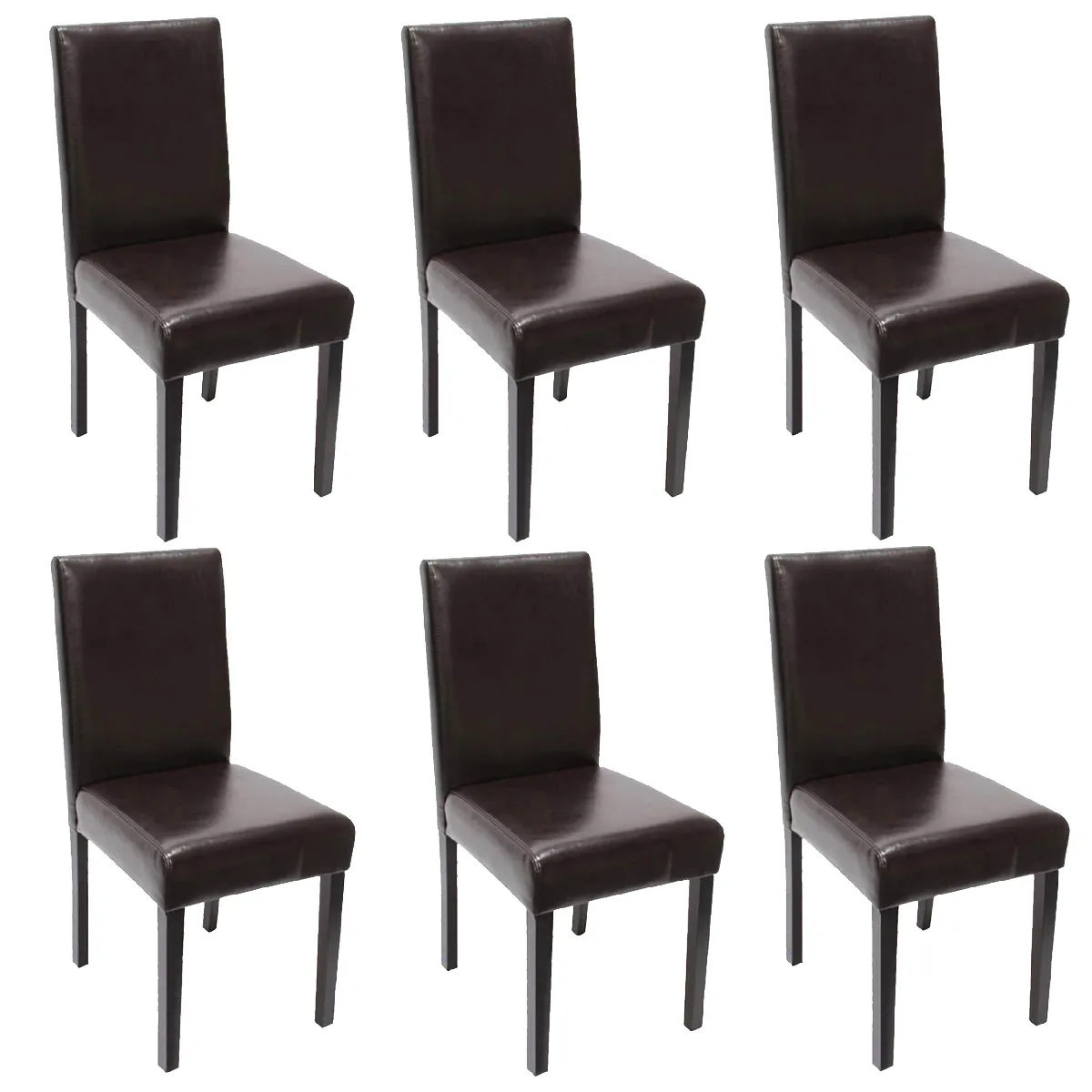 Mendler Marron Littau Chaises De Séjour - Lot De 6
