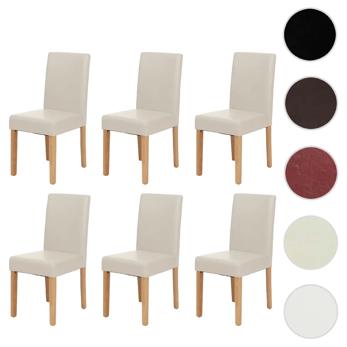 Mendler Blanc Chaise Littau Cuir