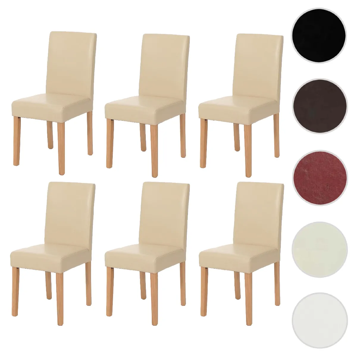 Mendler Chaises De Séjour Littau - Simili Cuir Crème
