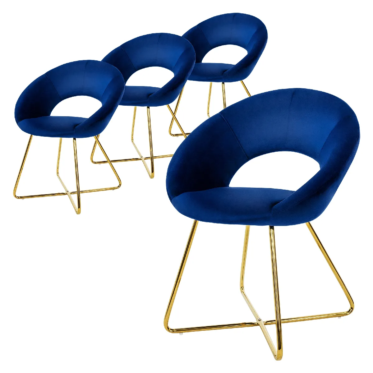 Ml-Design Bleu Chaises