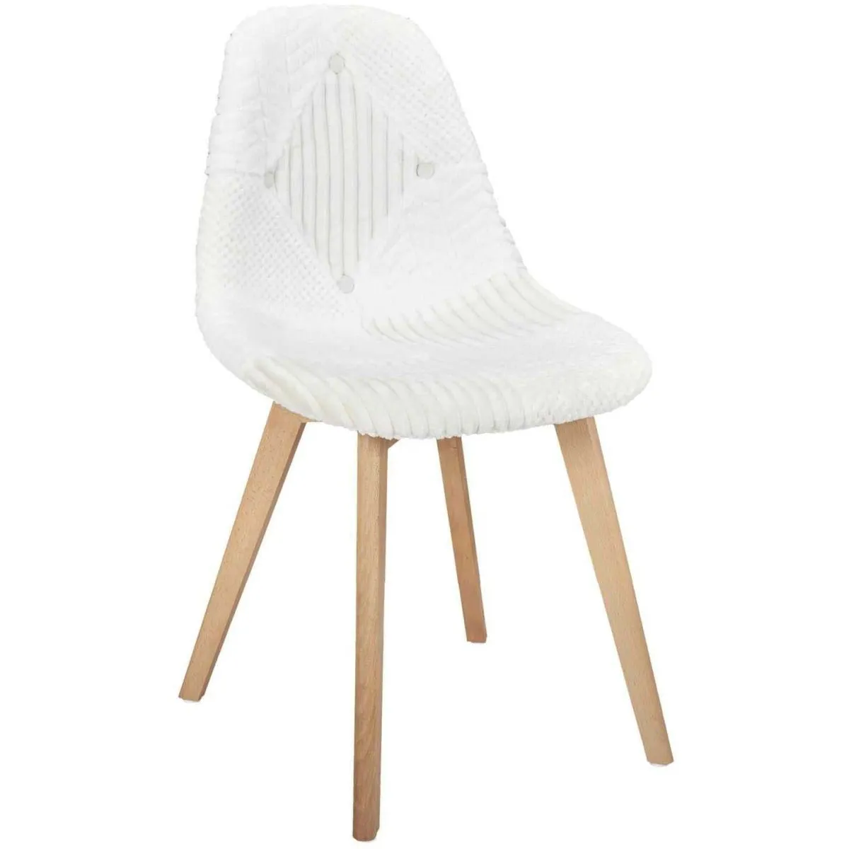 Chaise Scandinave Patchwork Blanc