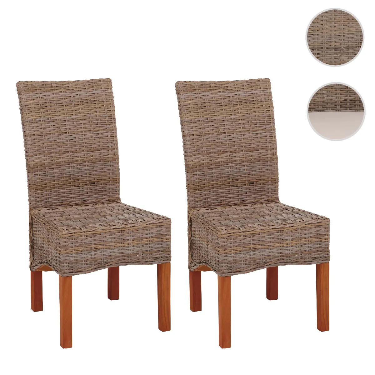 Mendler Lot De 2 Chaises M44 - Kubu
