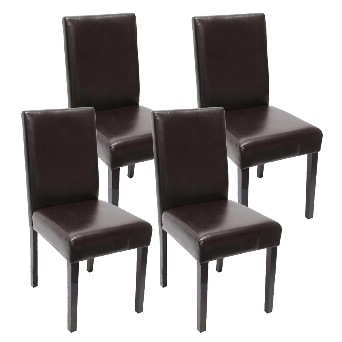 Mendler Marron Chaises Littau - Similicuir