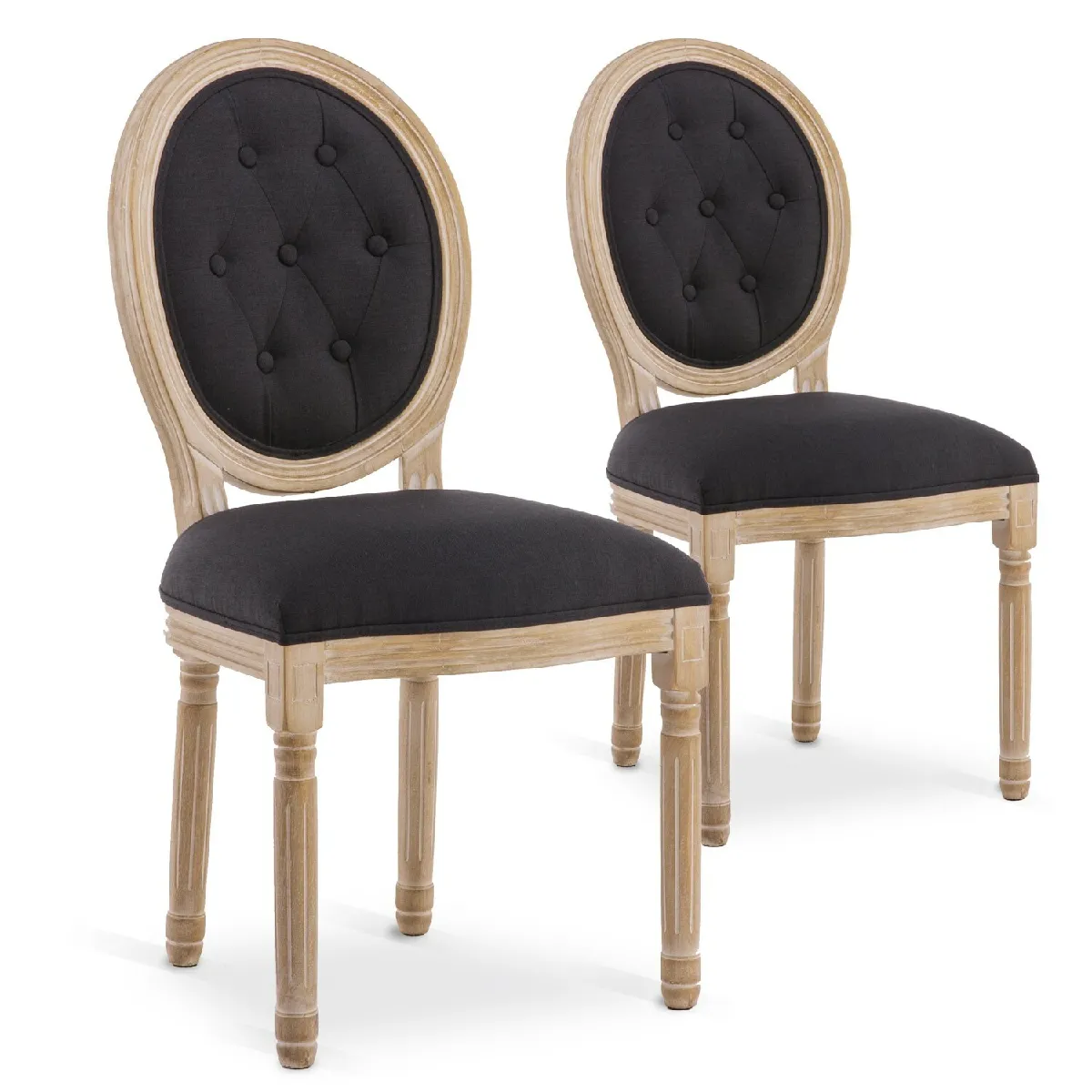 Chaises Louis XVI - Noir