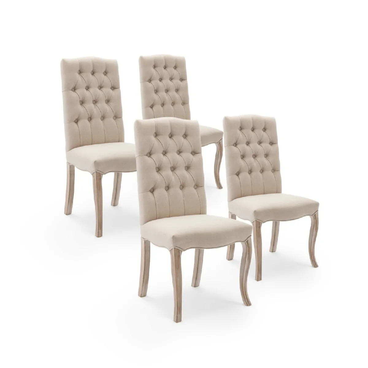 Chaises capitonnées Jade - Beige