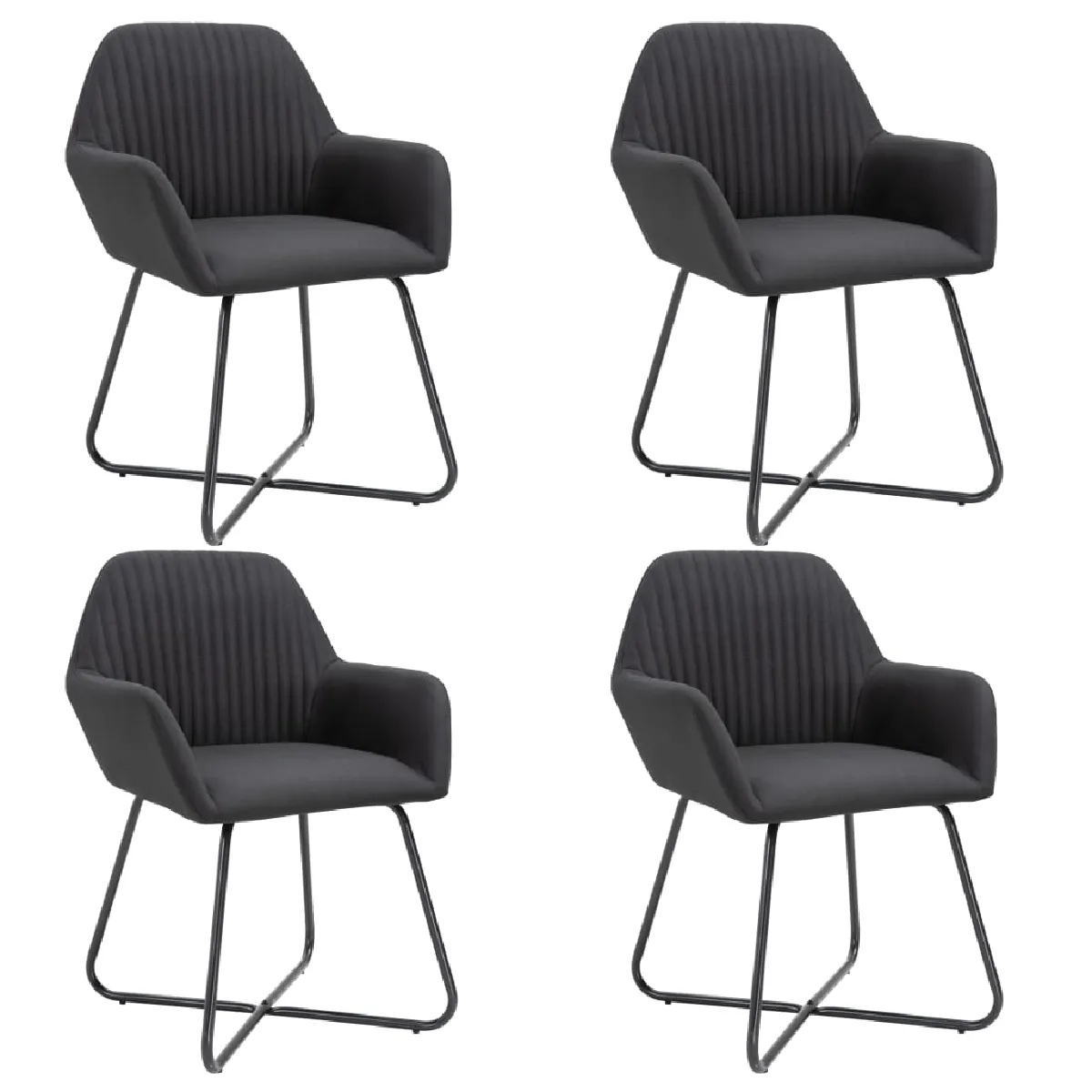 VidaXL chaises tissu - vue 2