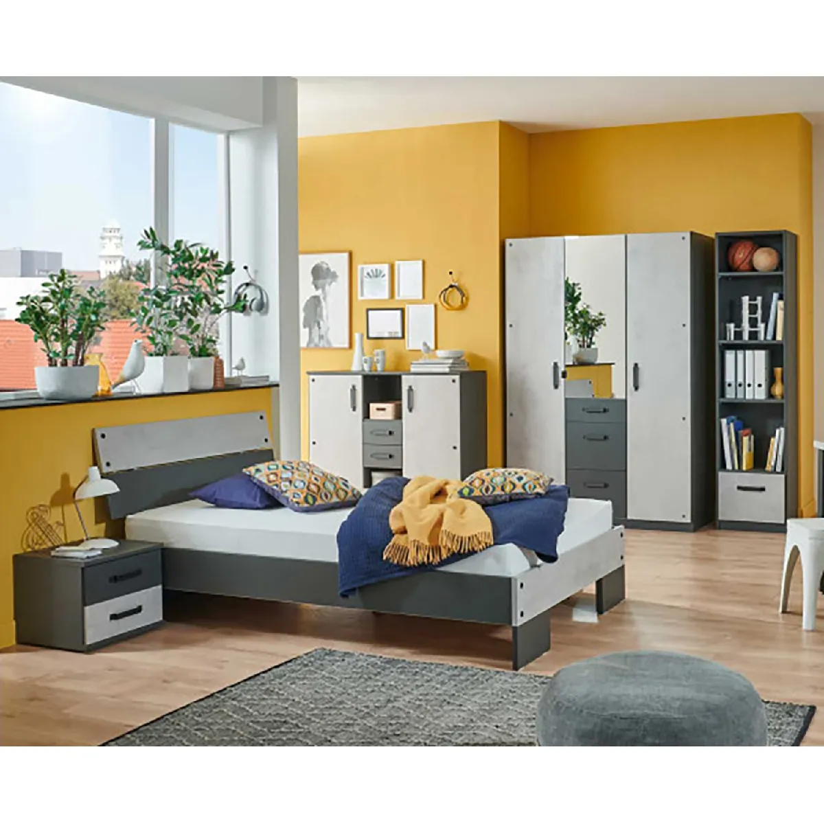 Pegane Chambre enfant complète - Graphite