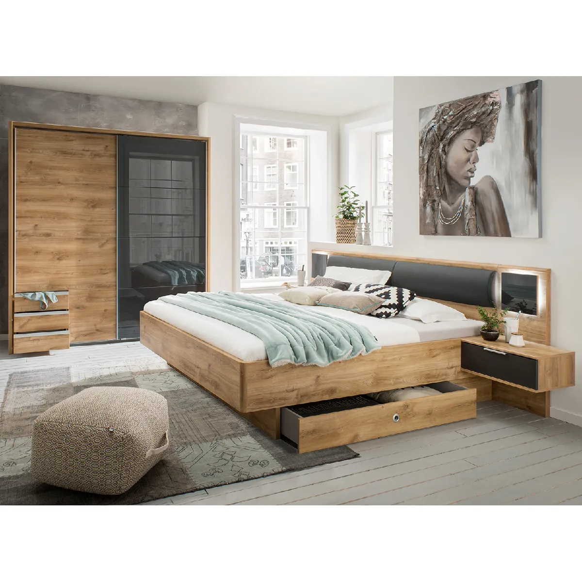Pegane Chambre adulte complète - Graphite