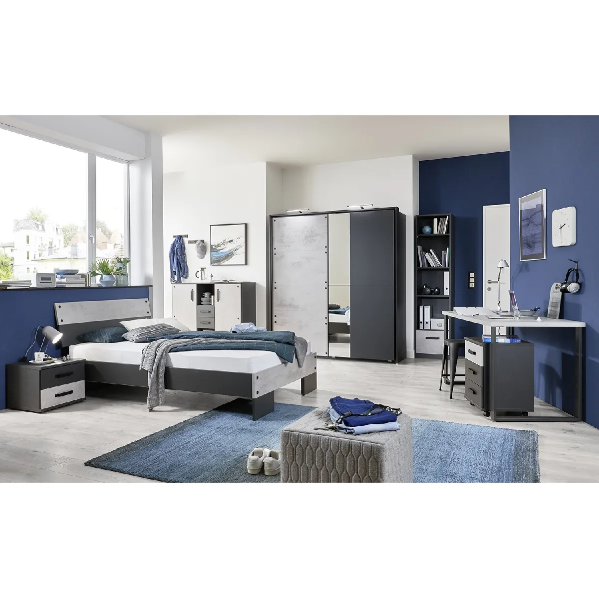 Pegane Chambre complète enfant - Graphite