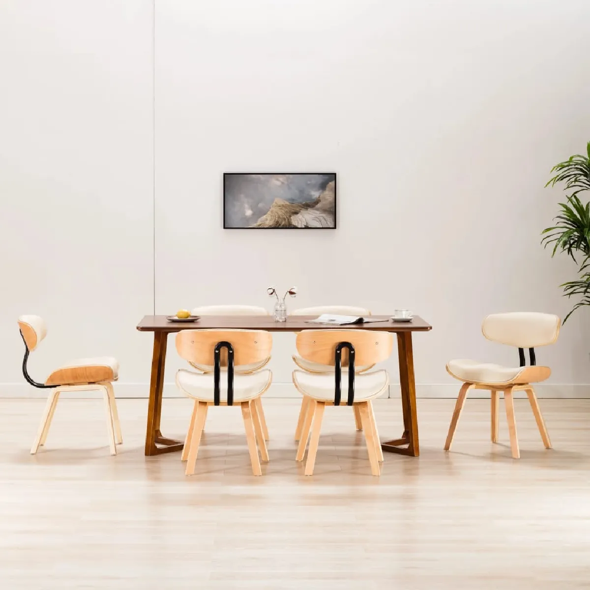 vidaXL Crème Similicuir