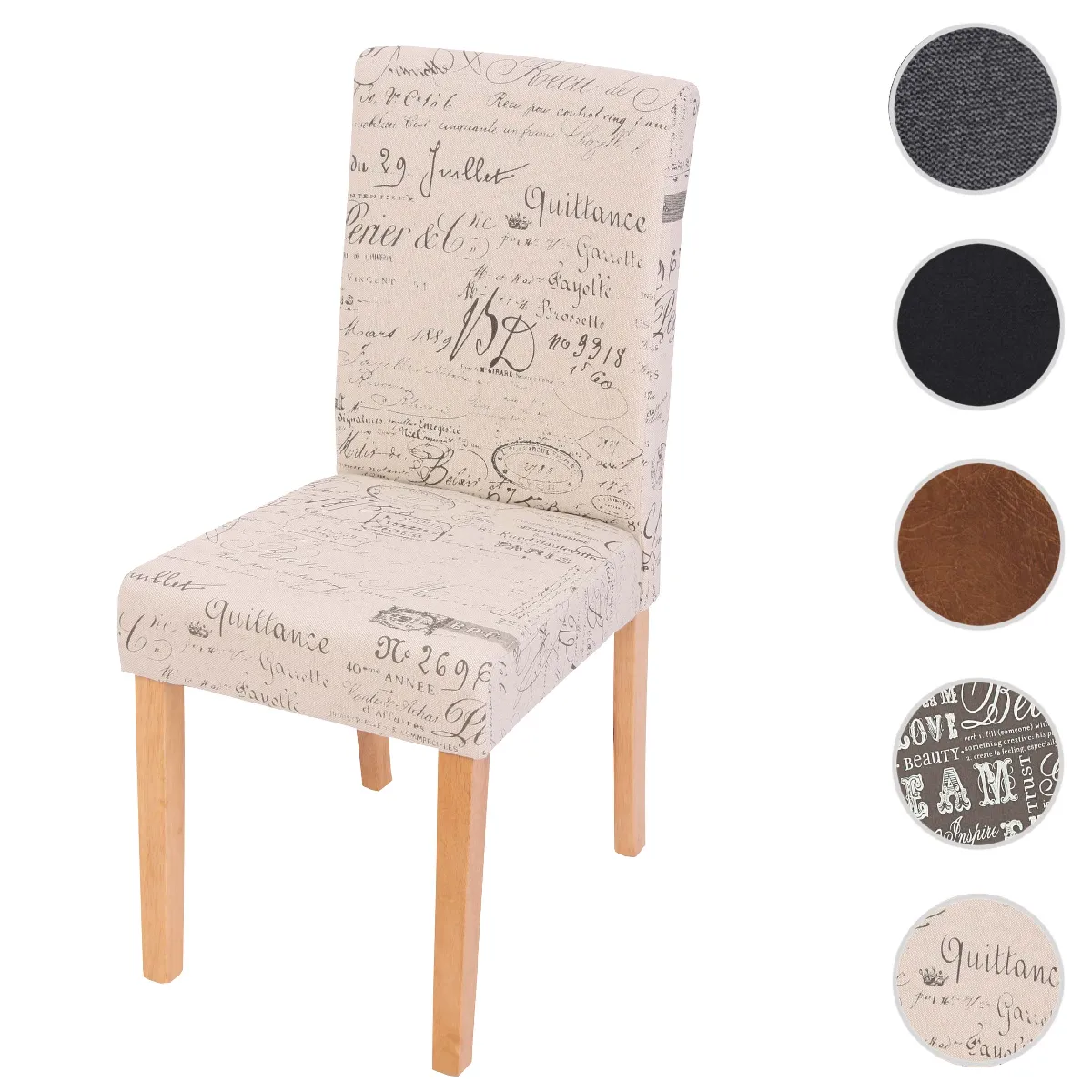 Mendler Chaise de salle à manger Littau Crème - vue 2