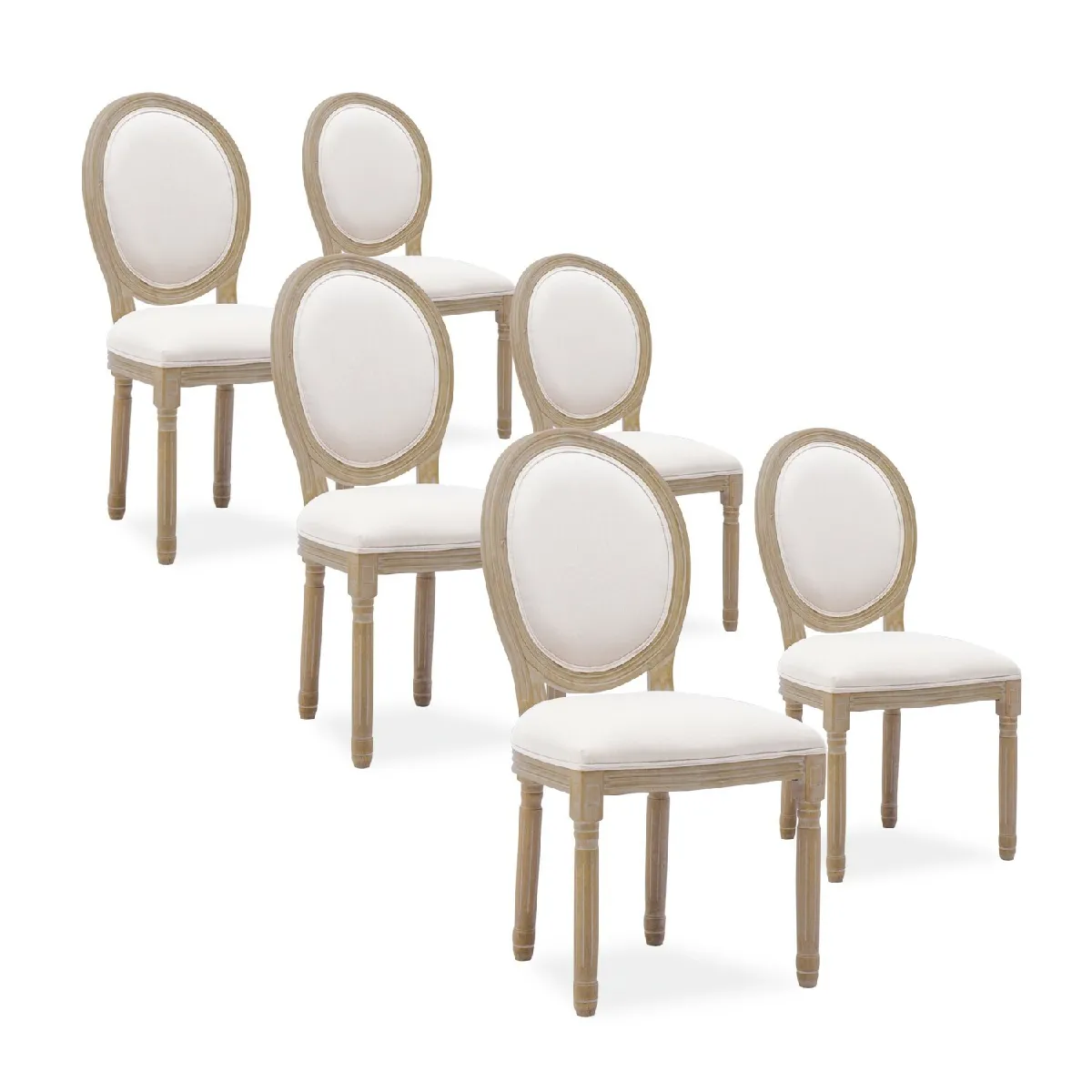 Chaise Médaillon Louis XVI - Beige