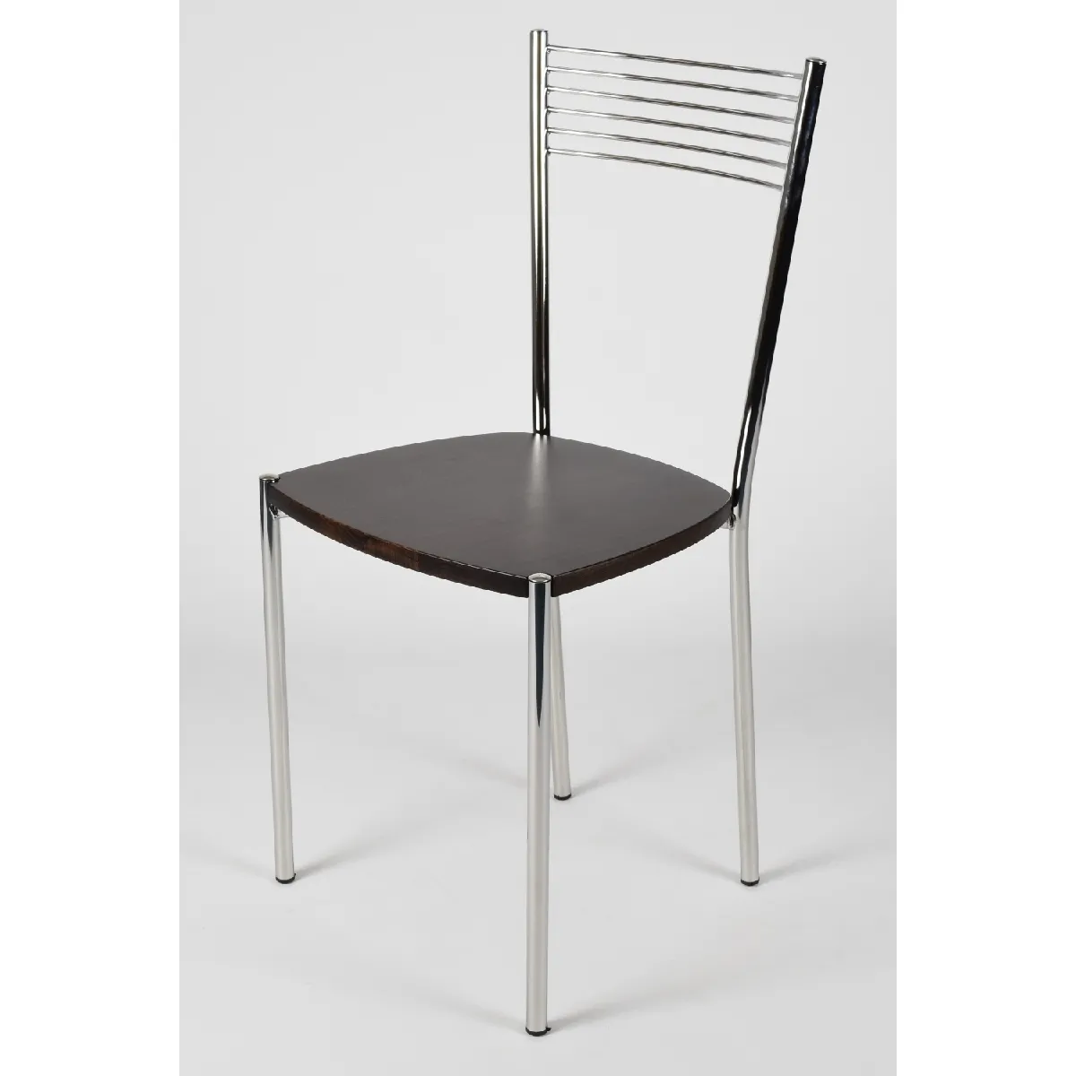 Tommychairs Elegance - Set 4 chaises // Acier et bois wengé