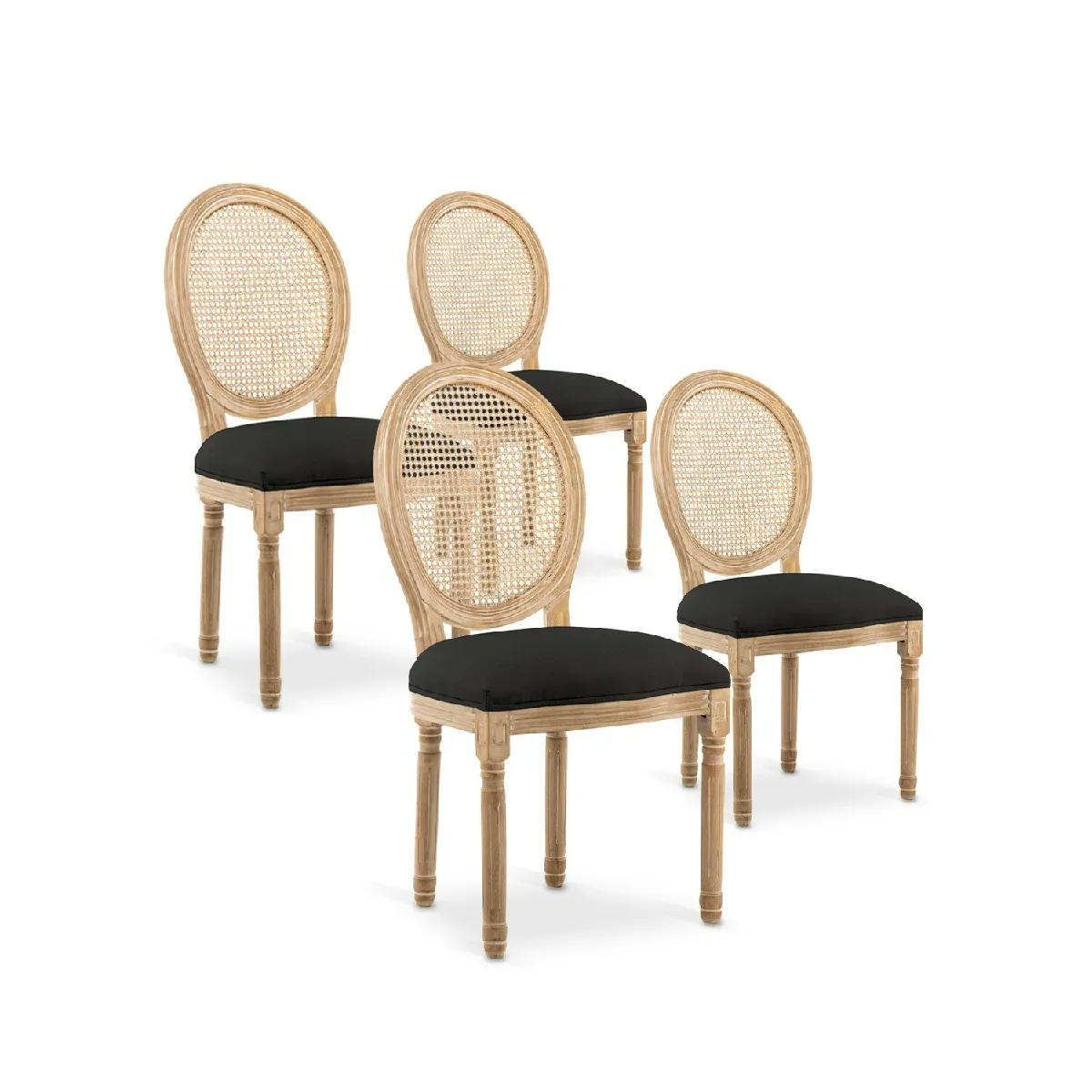 Chaises Louis XVI - Noir