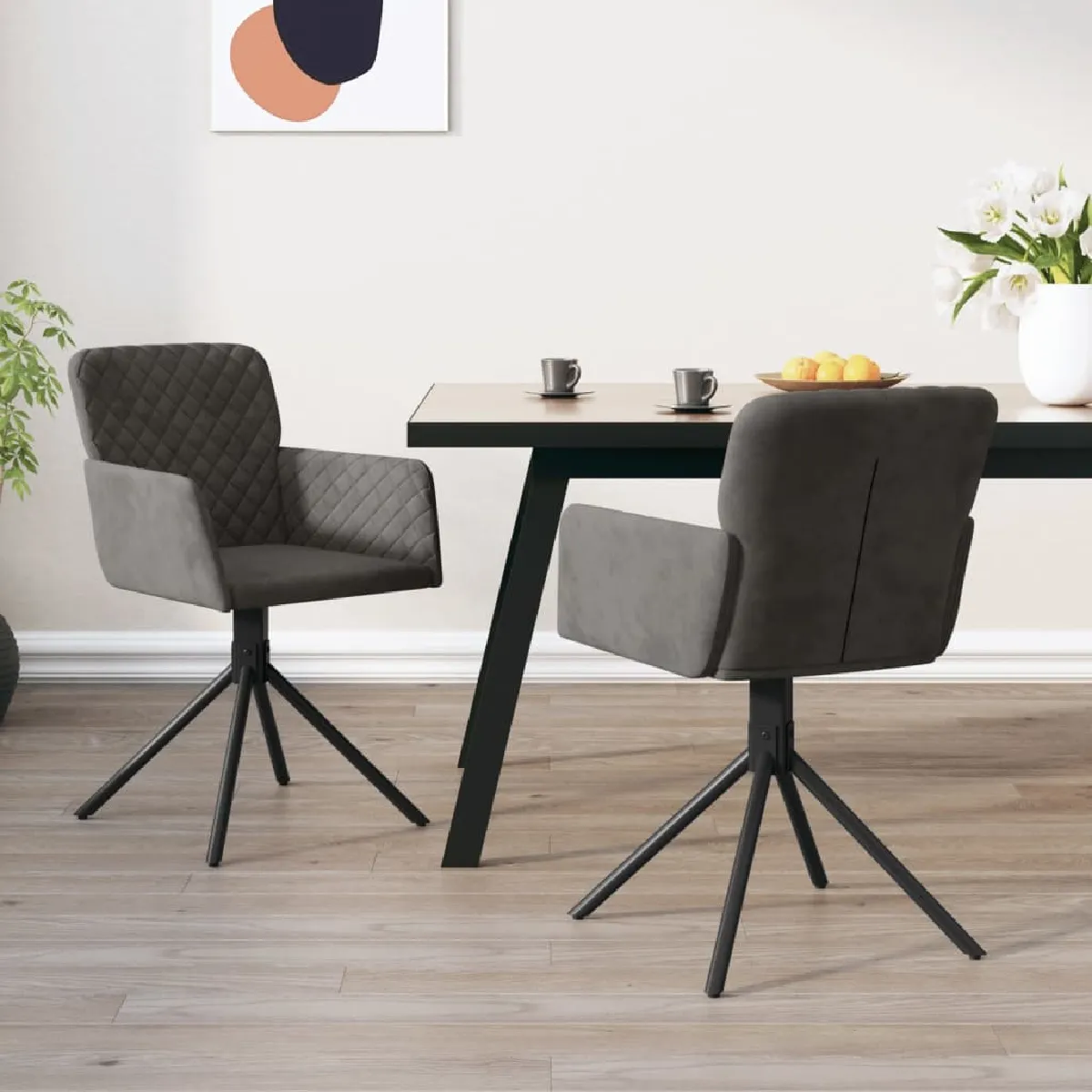 vidaXL Chaises pivotantes à manger - vue 4