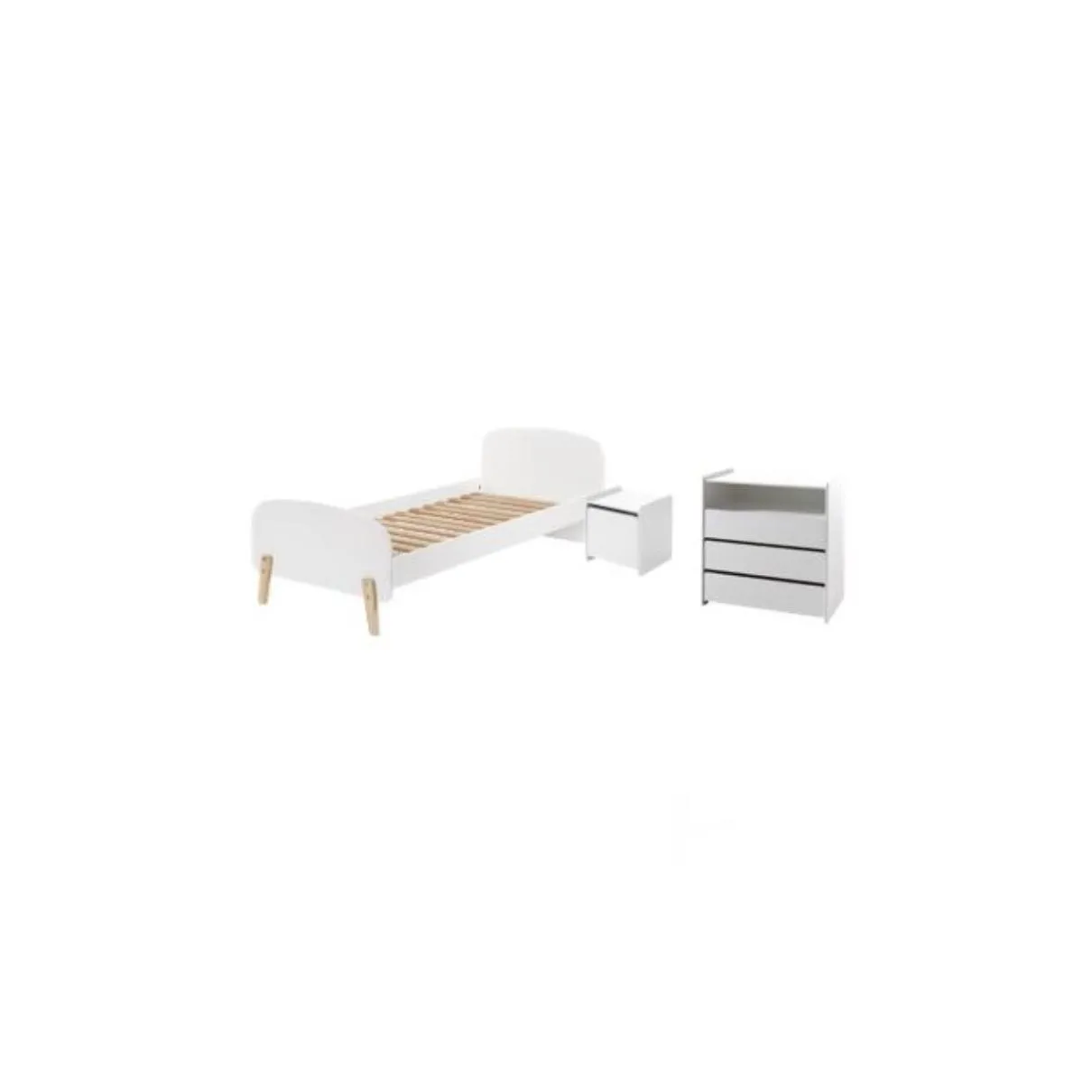 Vipack Kiddy chambre enfant 3 pcs - Blanc Vipack Kiddy chambre enfant 3 pcs - Blanc