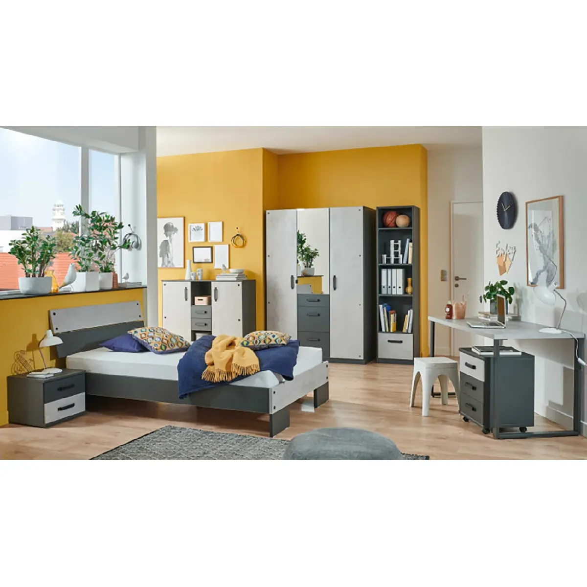 Pegane Chambre enfant complète - Graphite