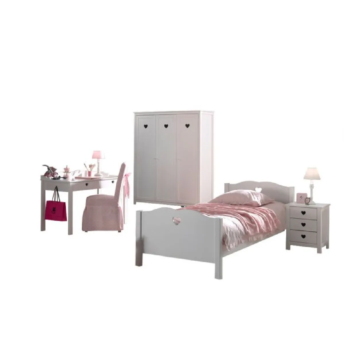 Vipack Chambre enfant complète Amori - Blanc Vipack Chambre enfant complète Amori - Blanc