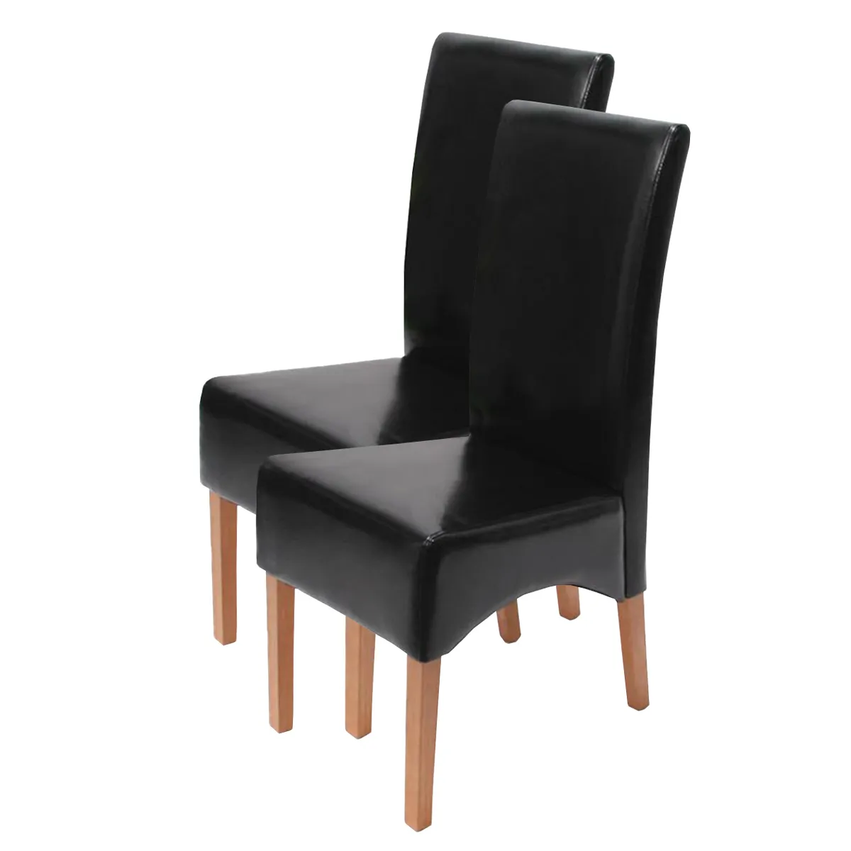 Mendler Noir Chaises Latina Lot De 2