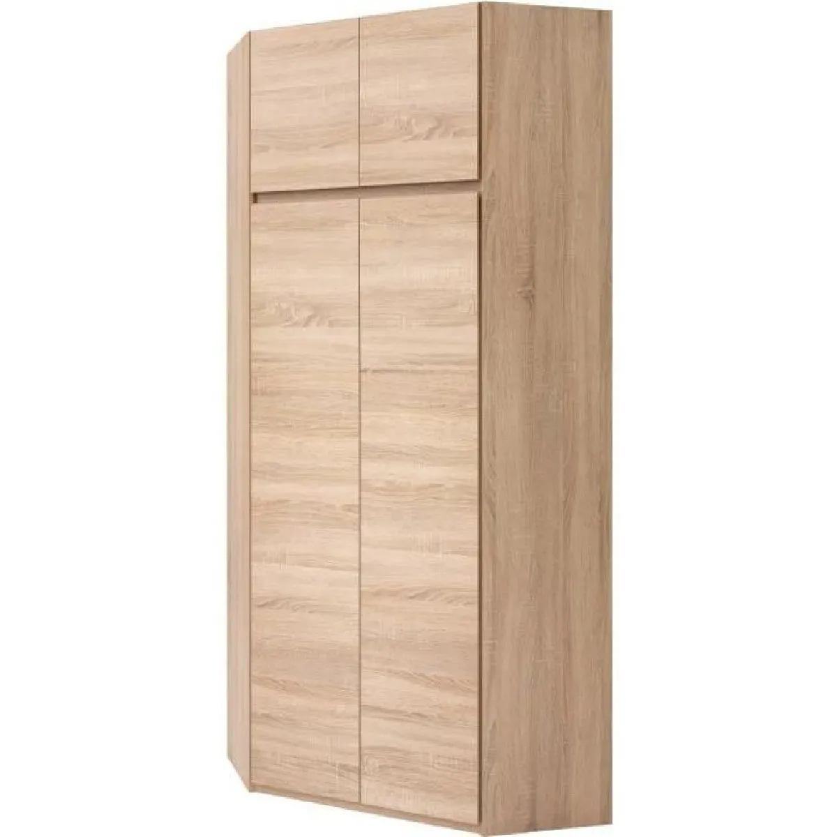Armoire d'angle chambre adulte - Chêne