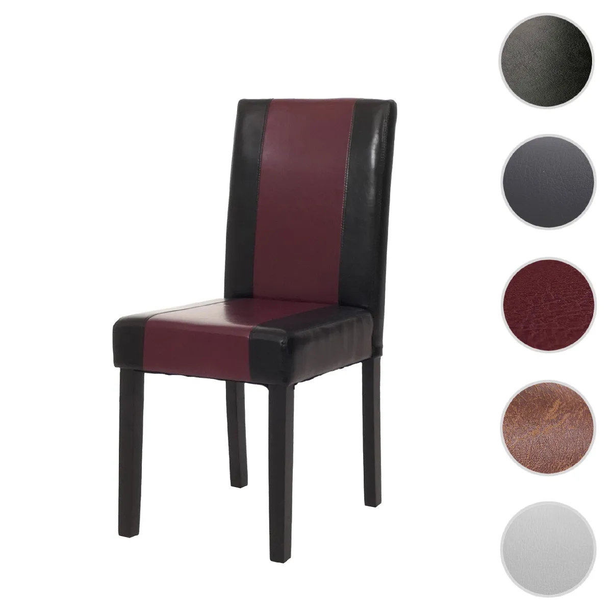 Mendler Noir/Rouge Chaise De Salle À Manger Littau