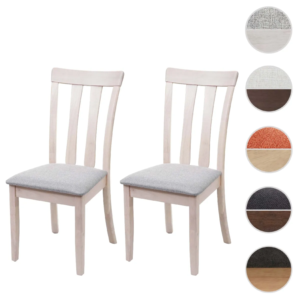 Mendler Gris Chaises De Salle À Manger Hwc-G46