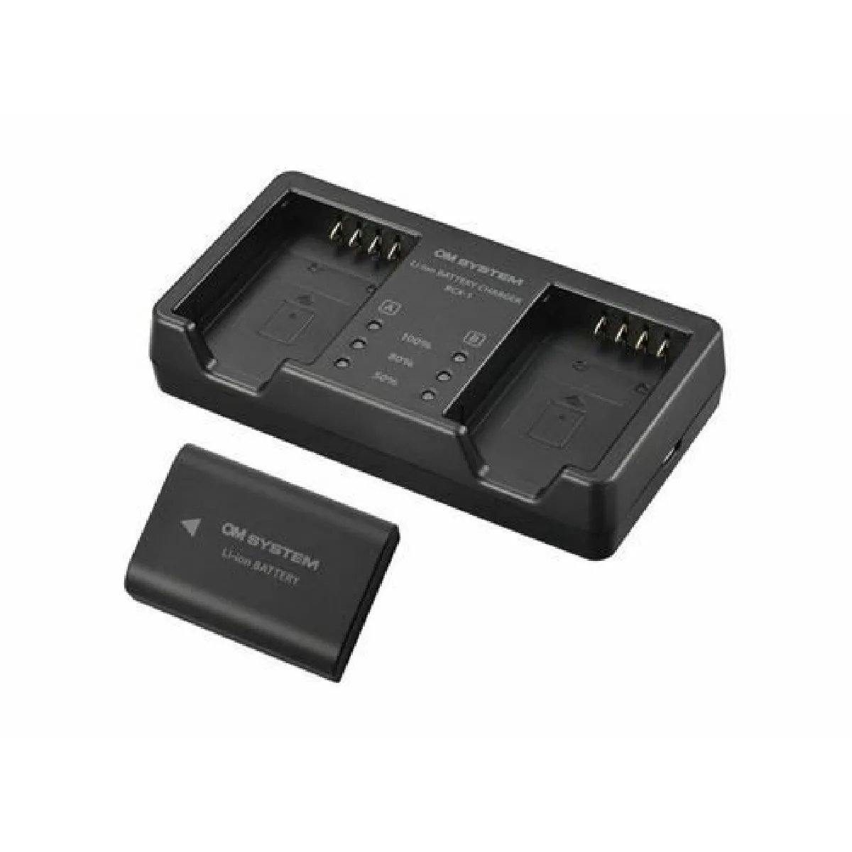Om System Noir Kit Chargeur Double Batterie + Batterie Sbcx-1 Pour Om-1 - Image 3