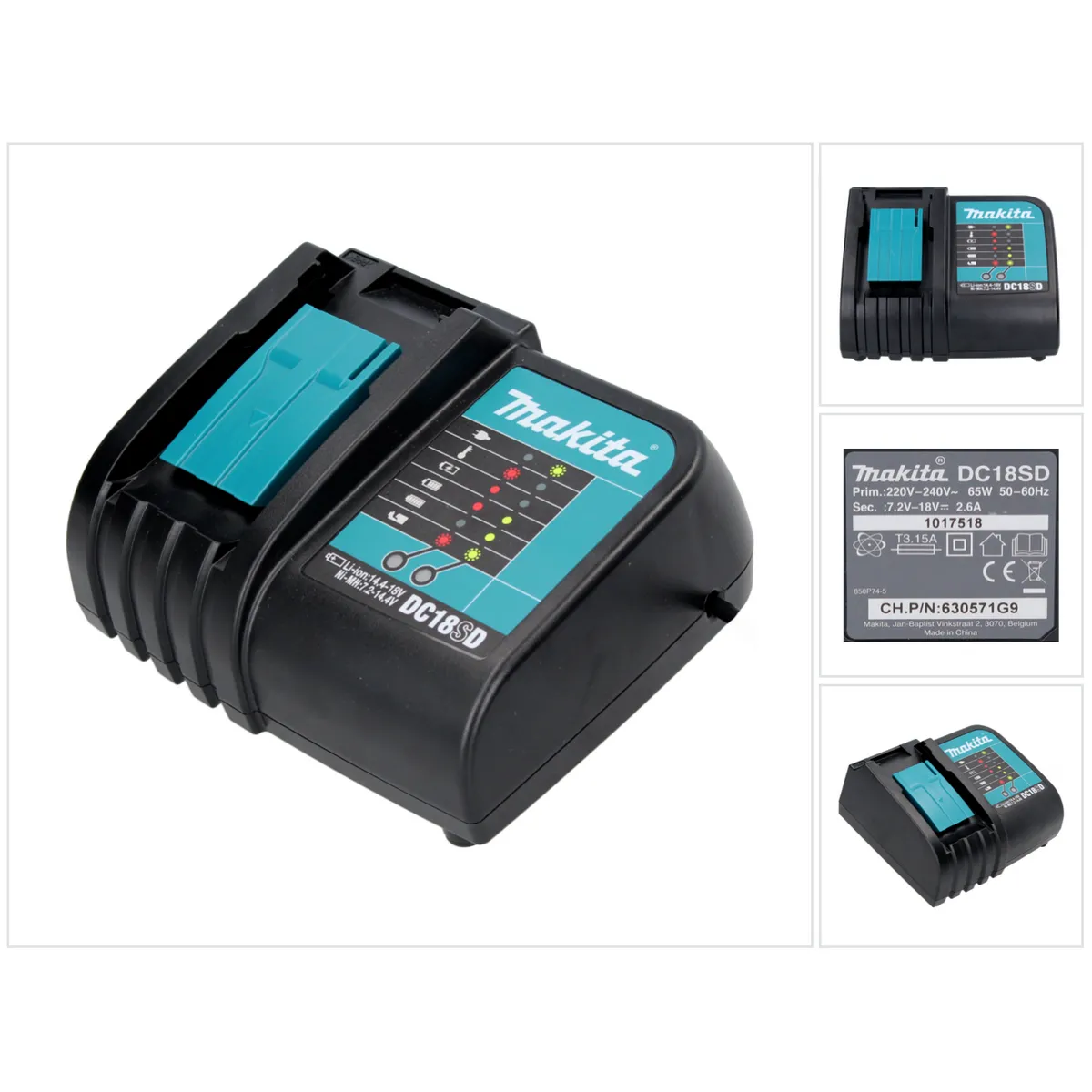 Makita DC 18 SD Chargeur 7.2V 18V pour batteries Li Ion - vue 6