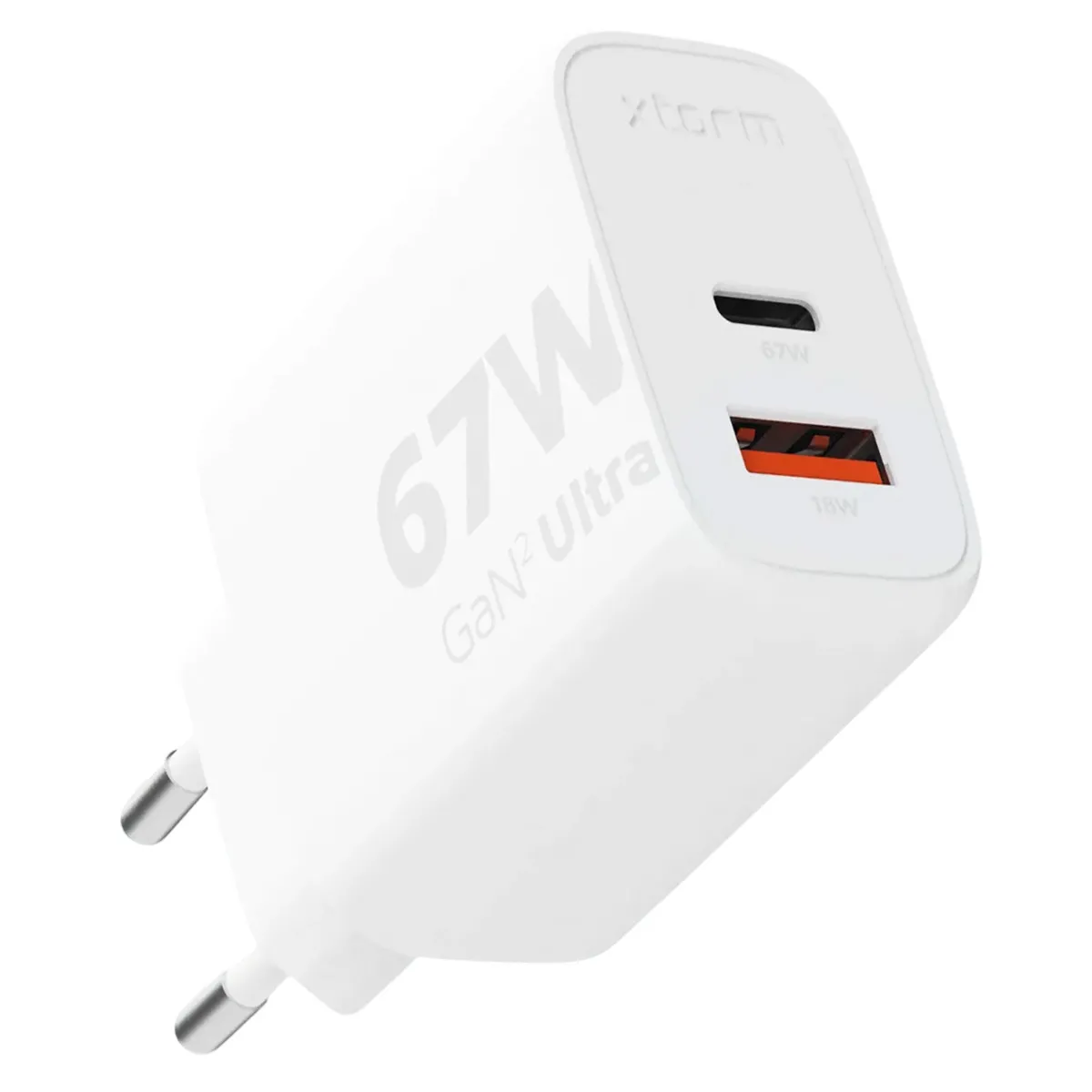 Xtorm Blanc Chargeur Secteur Gan² 67W Usb-C + Usb