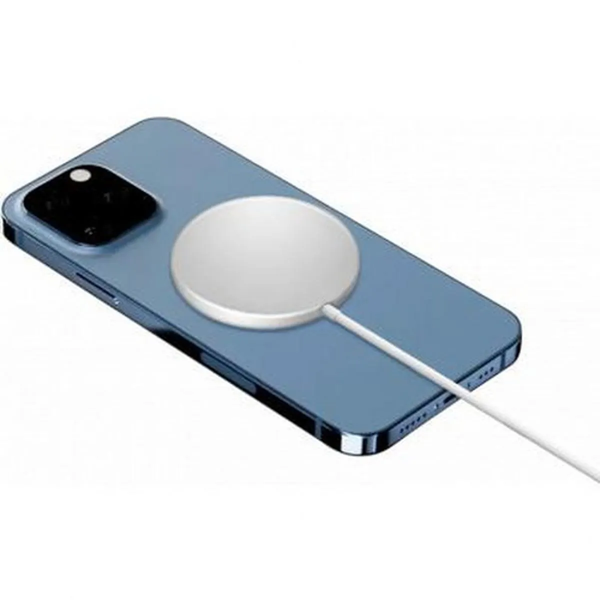 Bigben Blanc Connected Chargeur Induction Plat Compatible Magsafe 15W