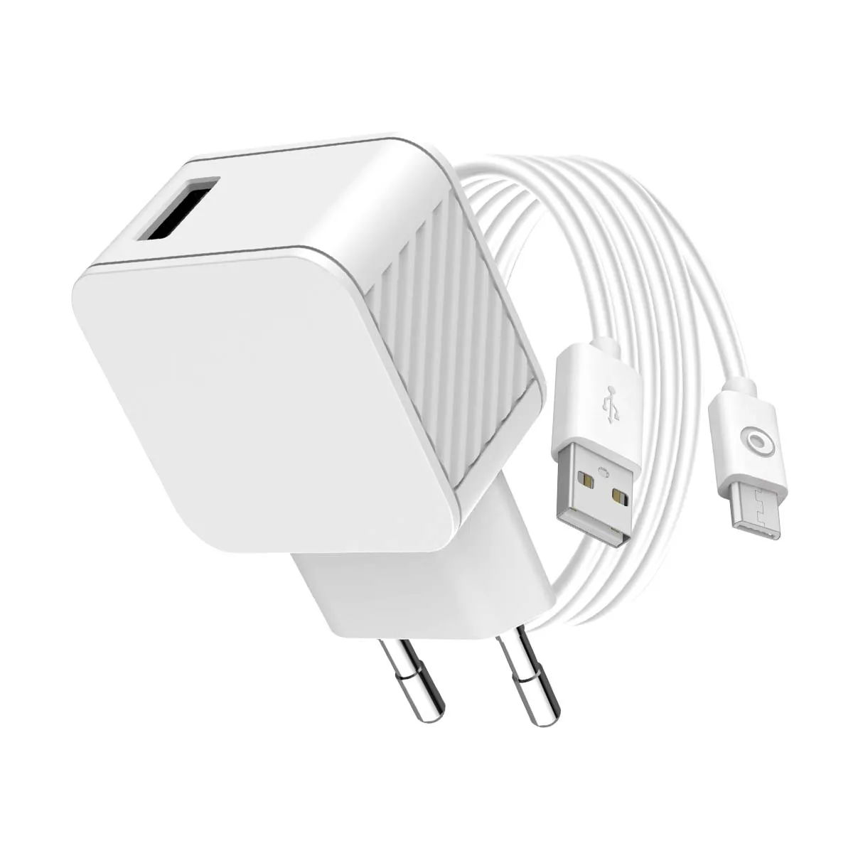 Bigben Blanc Connected Chargeur Secteur Usb A 2.4A Fastcharge + Câble Usb A/Micro Usb