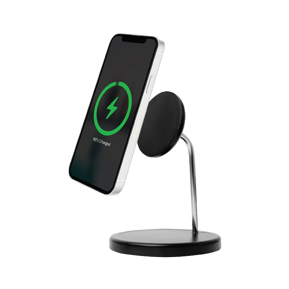 Bigben Noir Connected Double Chargeur Induction Compatible Magsafe 15W Stand
