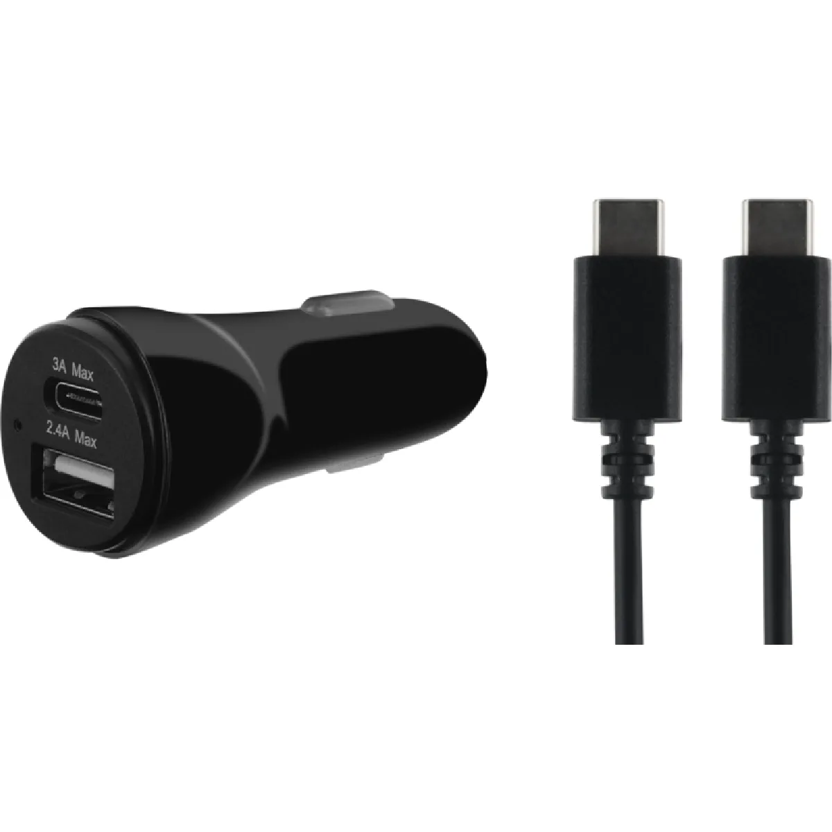 Bigben Noir Chargeur - Câble Usb C/Usb C
