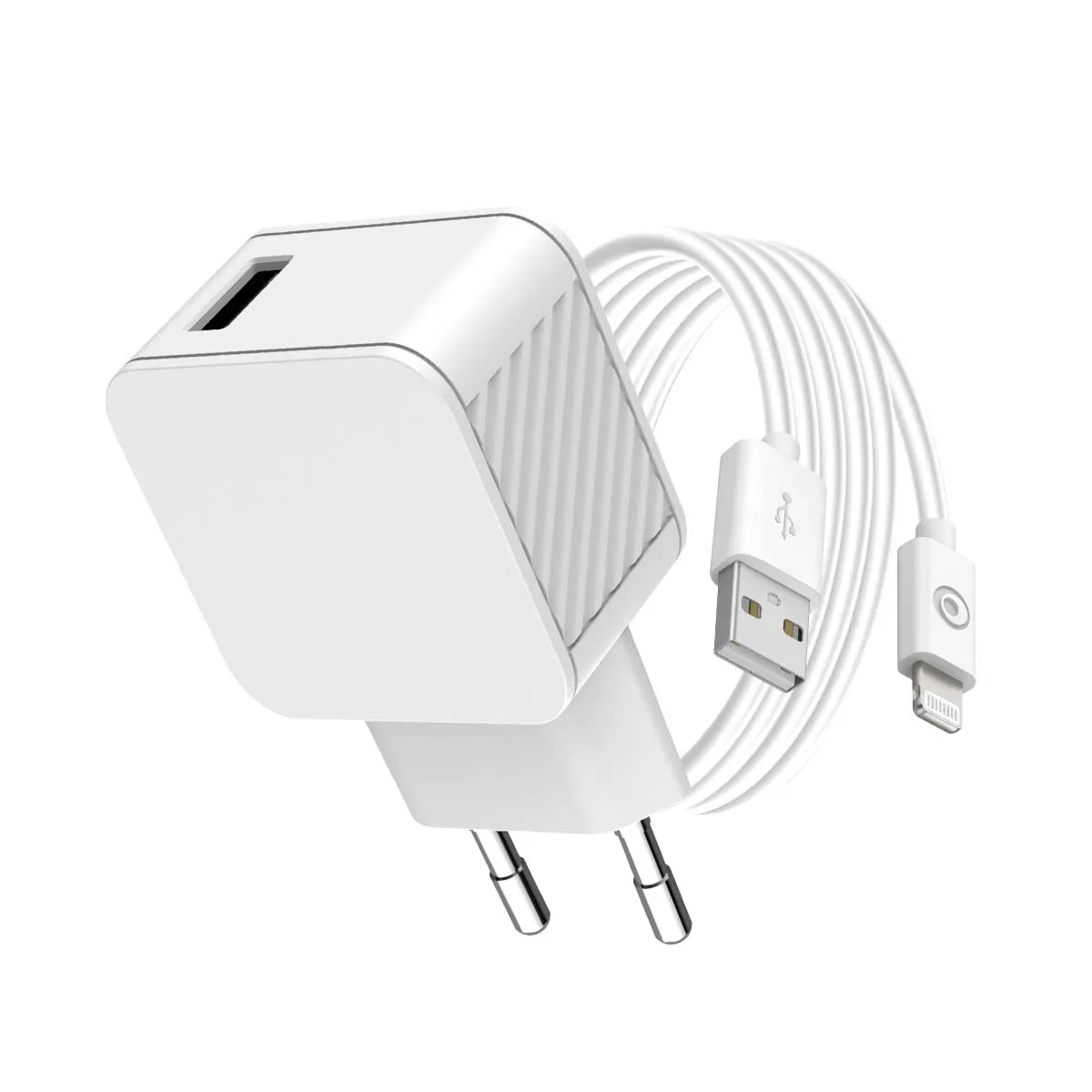 Bigben Blanc Connected Chargeur Secteur Usb A 2.4A Fastcharge + Câble Usb A/Lightning